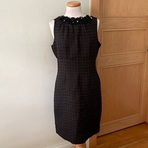 Taylor Black Sleeveless Empire Waist Midi Dress, Size 10